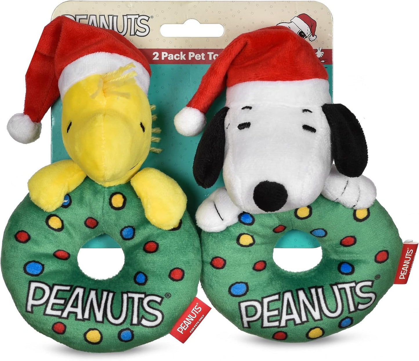 Snoopy Holiday Bobo Body Large Dog Toy | Plush Snoopy Tangled Holiday Lights Christmas Squeaky Dog Chew Toy | Plush Dog Toy for Large Dogs, 24", (FF18440)