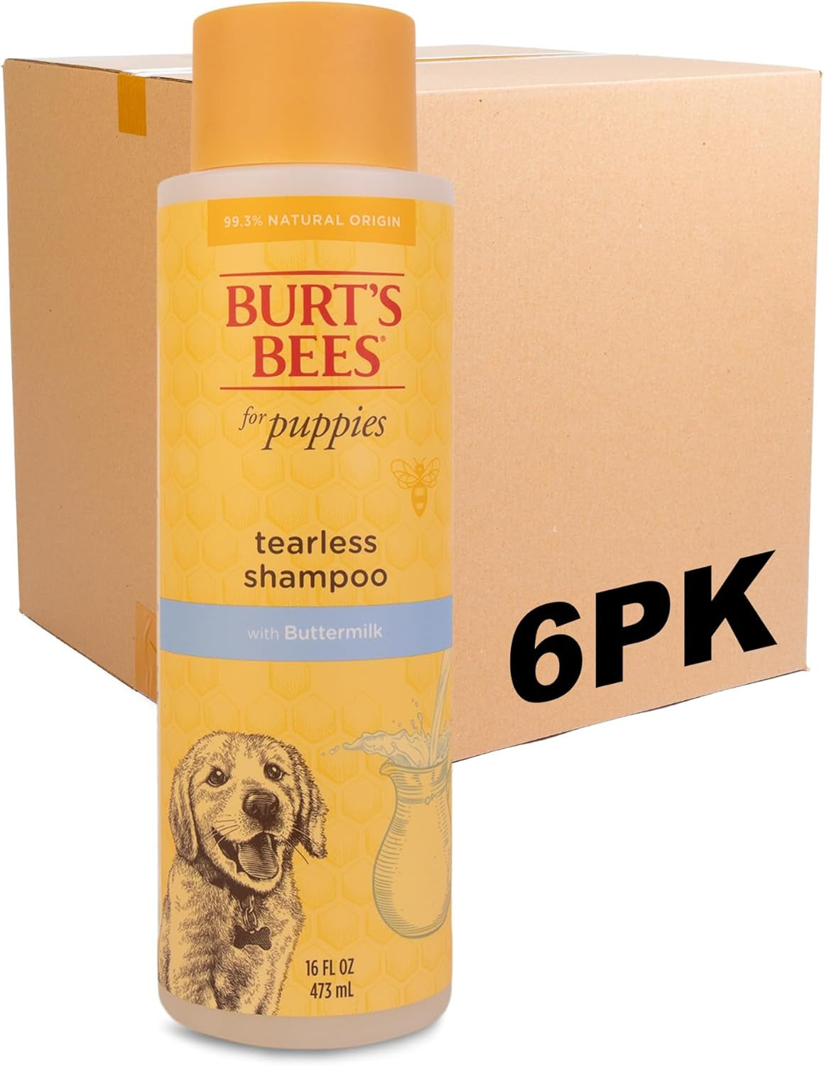 Tearless Puppy Shampoo with Buttermilk, 95% Natural Origin Formulas, Shampoo for Puppies - Gentle Dog and Puppy Shampoo Tear Free, Best Puppy Shampoo Tearless, 32 Oz