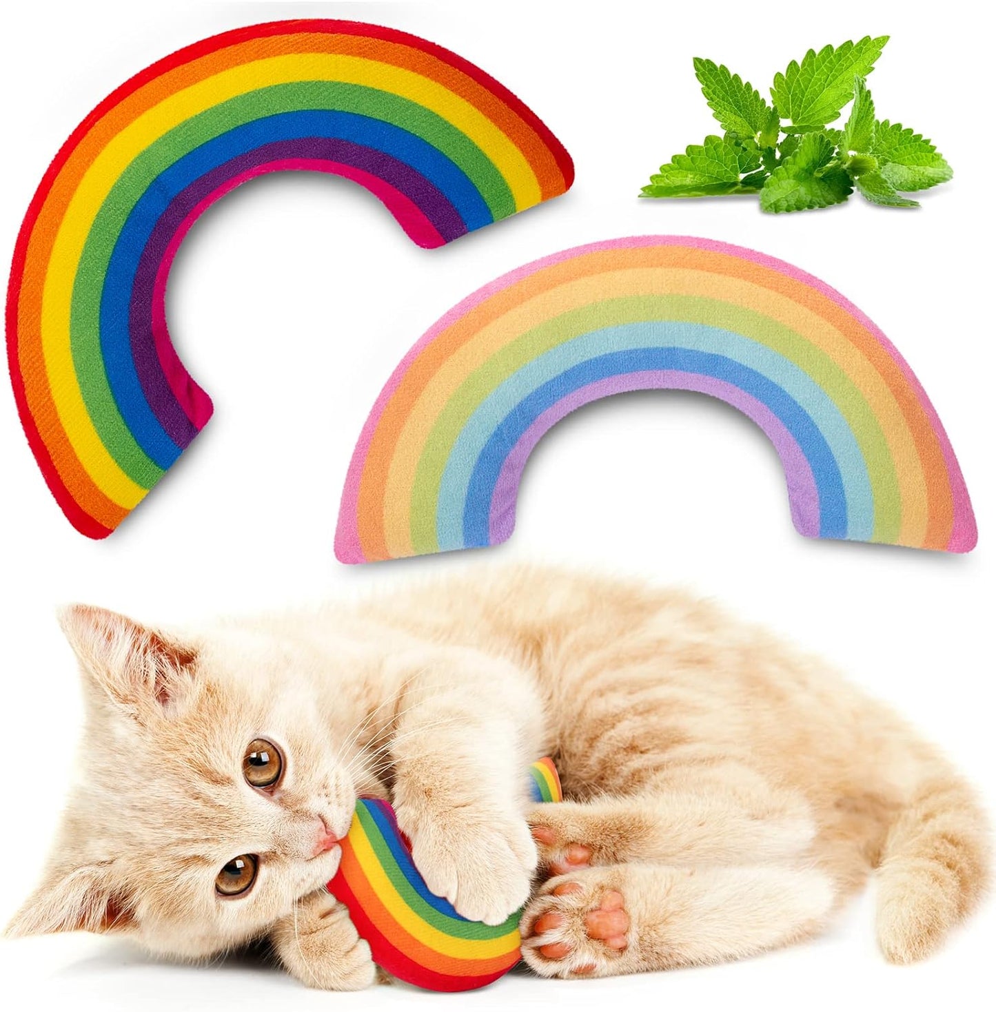 Catnip Cat Toys, Interactive Indoor Cat Nip Toy Kitty Kicker, Dental Kitten Chew Toy, 5 Pack, Vegetable Shape